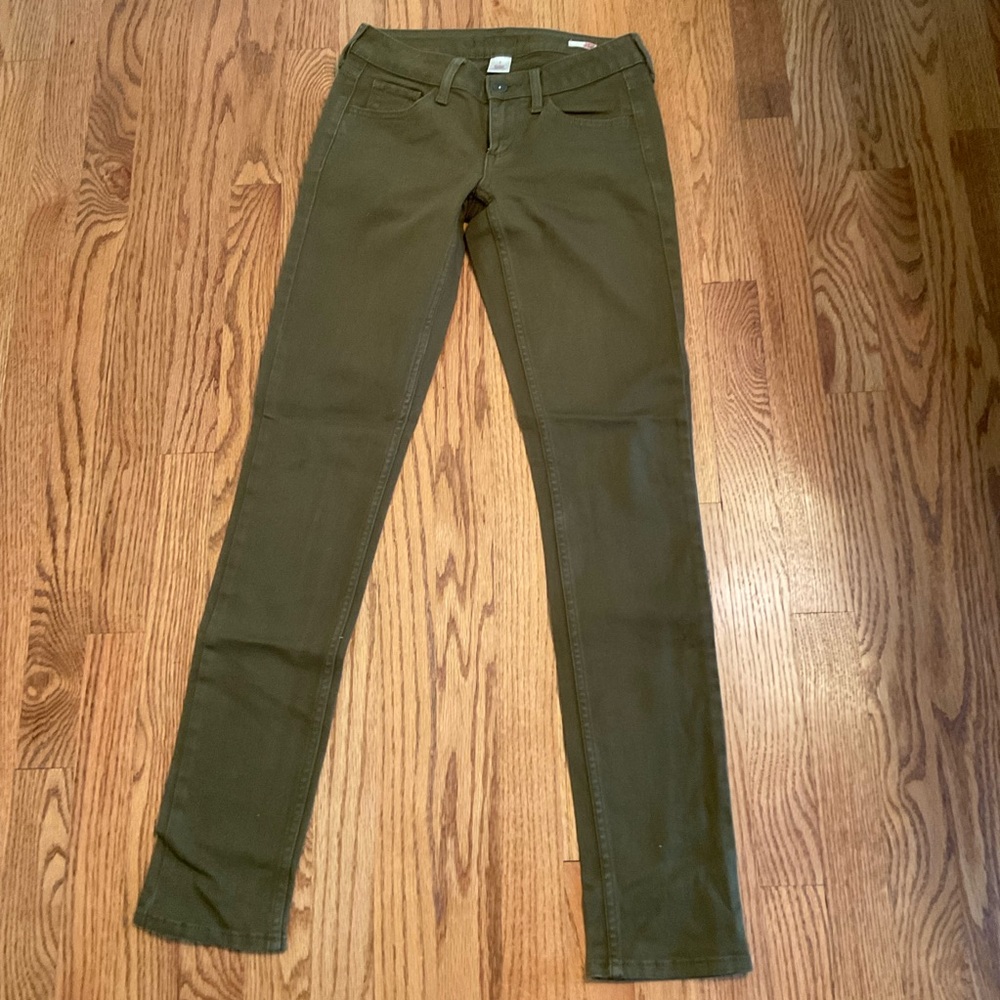 Arizona Jean Company Super Skinny Jeans, 5-pocket, Army Green Color, Sz 1